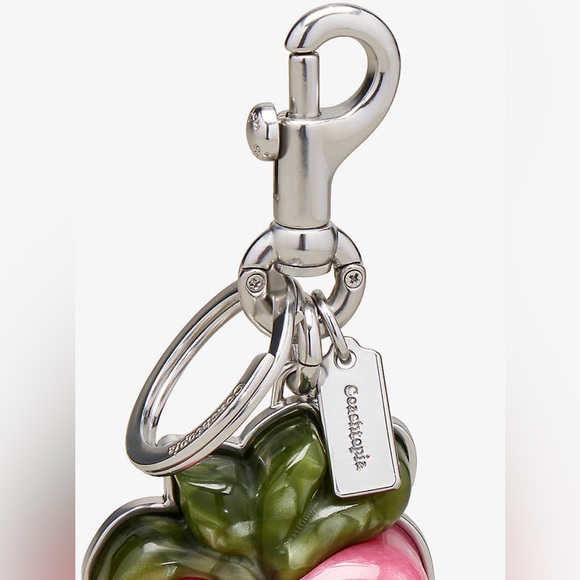 NWT Coachtopia Coach Strawberry Bag Charm Fruit 70% Recycled Resin FOB Keychain - Picture 5 of 15